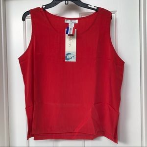S.G. Sport Collection Red Sleeveless Blouse XL